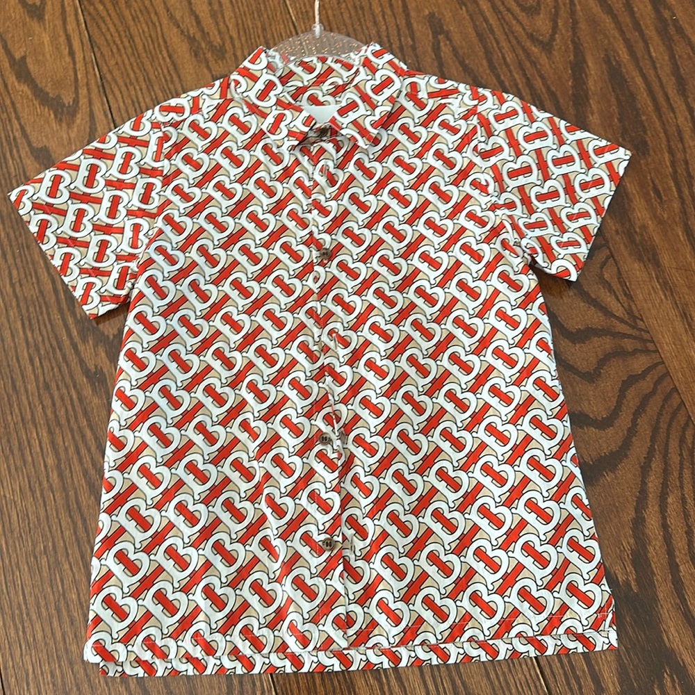 Boys Burberry button down shirt